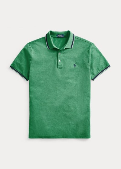 Polo Ralph Lauren Custom Slim Stretch Mesh Polo Herre Danmark (ZXHUP7584)